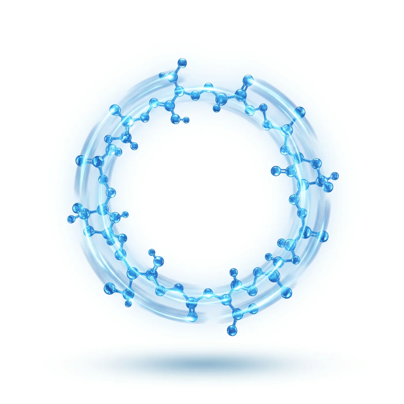 Illustration of a ring-shaped molecule representing the curcumin compound