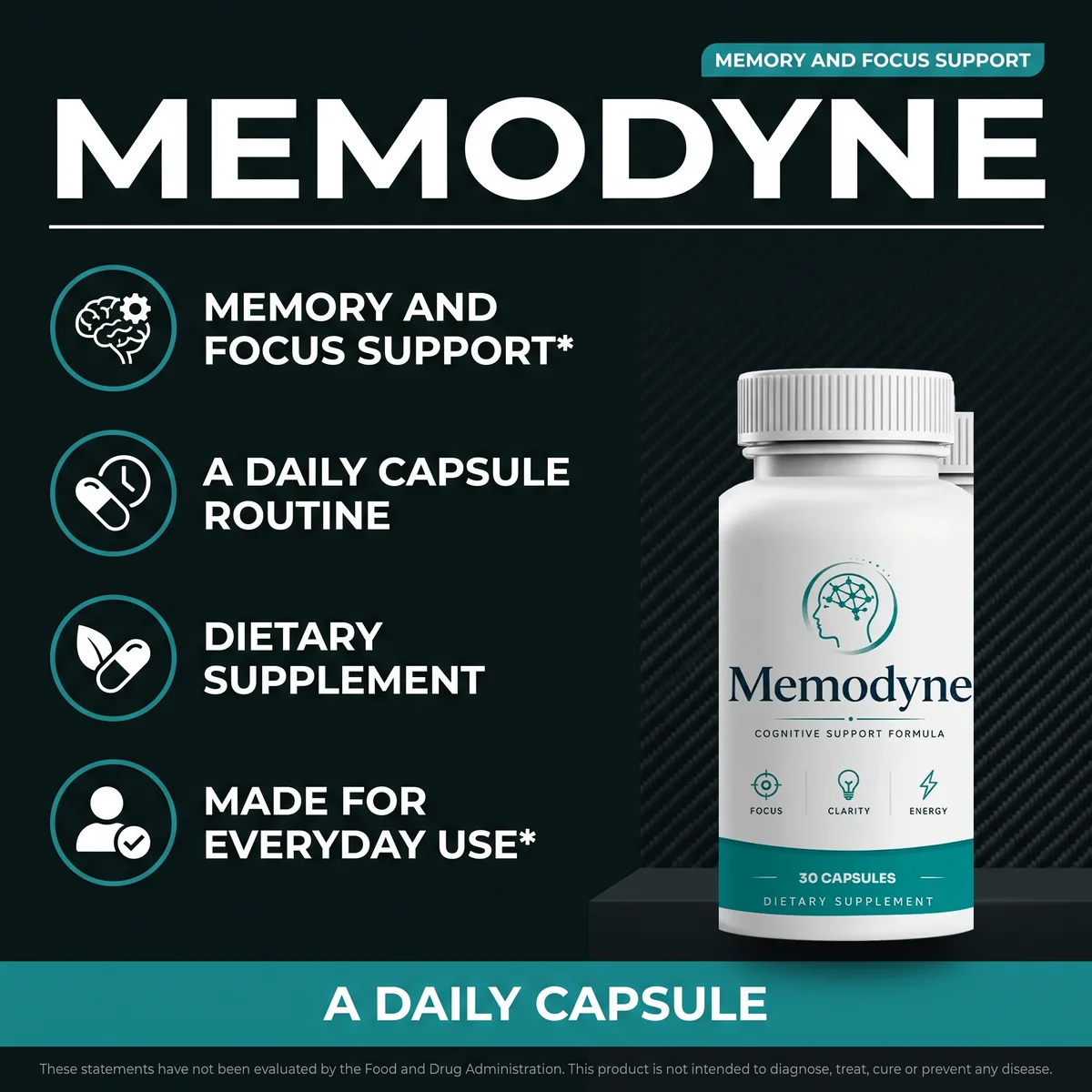 Memodyne memory and focus support — a daily capsule