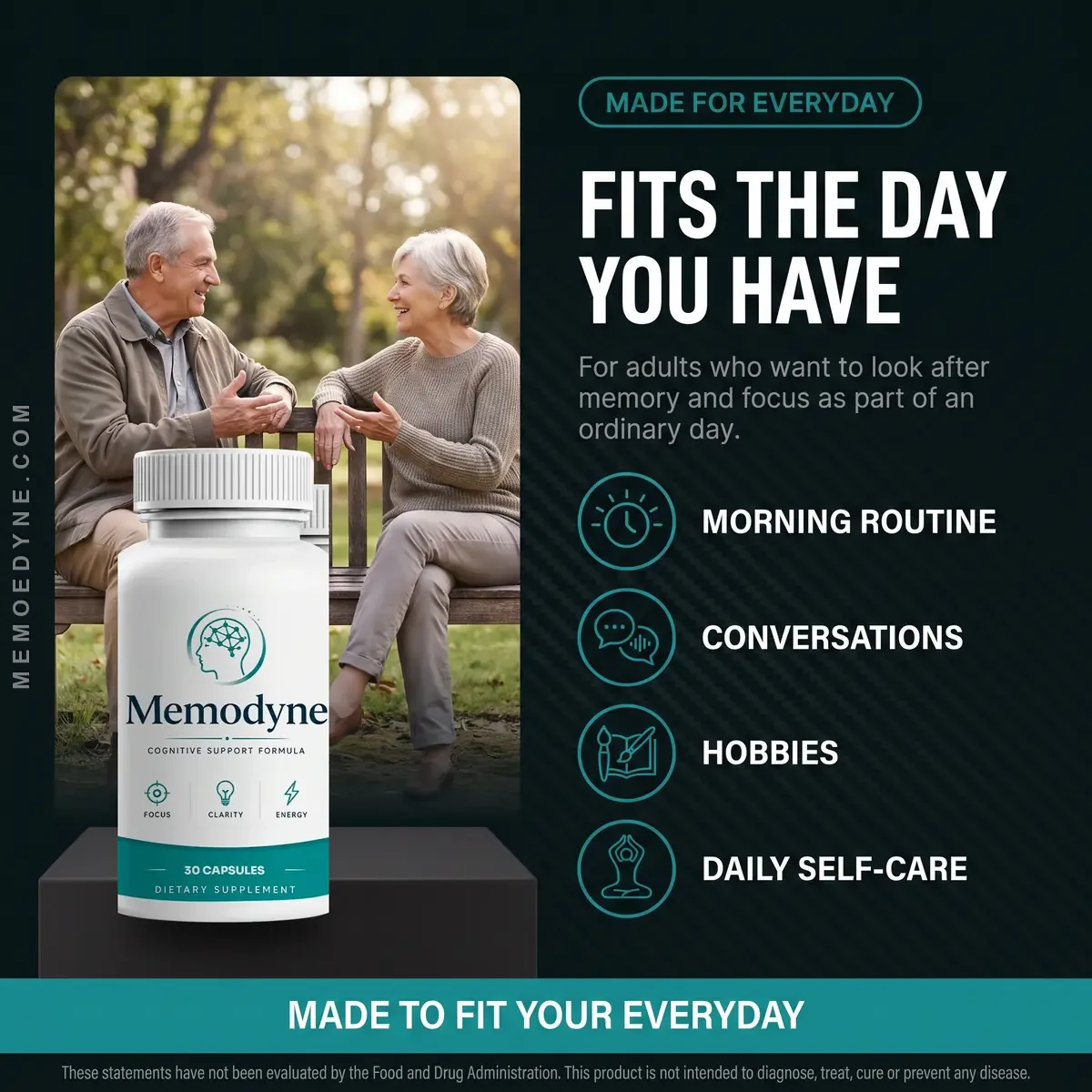 Who Memodyne is for — made for everyday use, from morning routines to hobbies