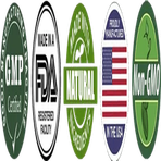 Registered facility emblem, a statement about the factory